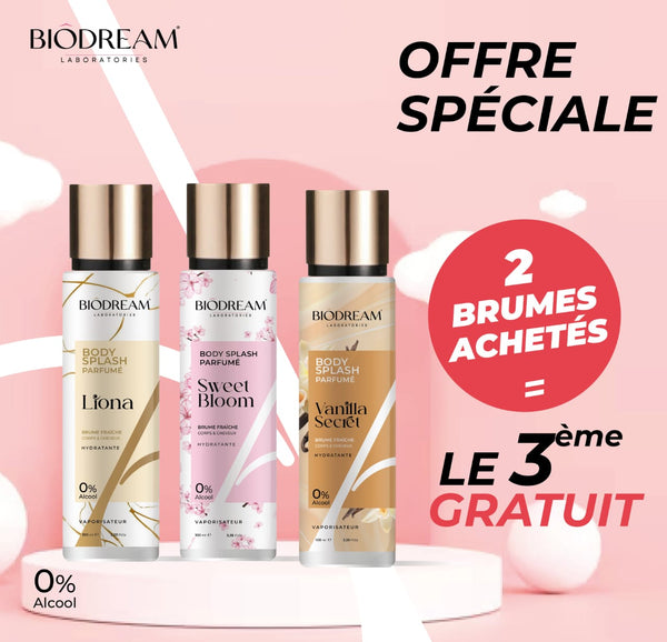 Body splash parfumé – Pack de 2, le 3ème GRATUIT